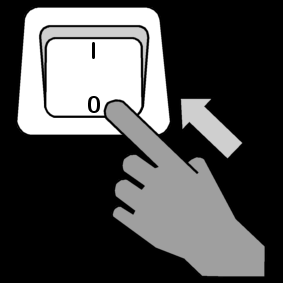 press button / button: press